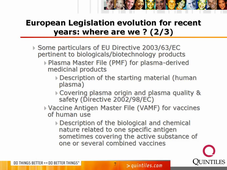 Introduction to Regulatory Environment biotechnology products