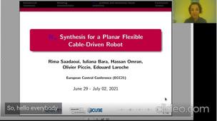 H∞ Synthesis for a Planar Flexible Cable-Driven Robot