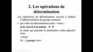 HIGGS LING 5.2 renvoi à la notion, référence à la classe, le prélèvement et l'extraction