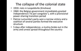the late colonial state and the road to independence