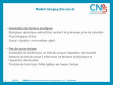 PA - Bases fondamentales - troubles schizophréniques 1- Etiopathogénie