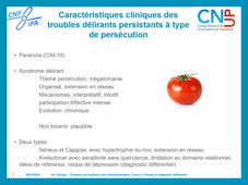 PA - Clinique - Troubles psychotiques non schizophréniques 2 Clinique et diagnostic différentiel