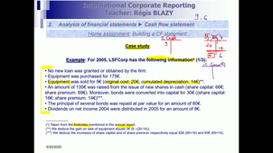 International Corporate Reporting (EX3 with answers): Operating-Investing-Financing CFs