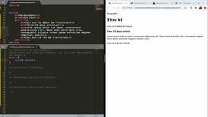 Combinaison de sélecteurs en CSS