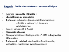 TD_DFGSM3_12B_2020_pathologie coiffe rotateurs_Dr BALDAIRON