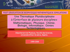 L'Ecole de Physique Appliquée aux Sciences de la Vie (EPASV)