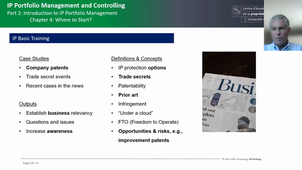 IP Portfolio Management and Controlling 2.C4