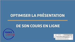 Optimiser la présentation de son cours en ligne