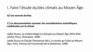 Temps et climat au Moyen Âge 1-13