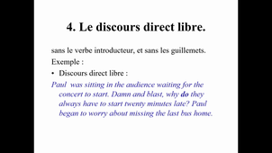 HIGGS LING 1.6 Intro et types de discours capsule 6 : types de discours suite et fin