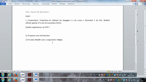 TD Aline E2 item expérience 04/12