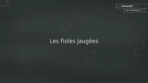 Utilisation de la fiole