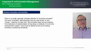Integrated IP and Innovation Management Summary Part 1