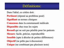 Méthodologie de l'essai clinique : les critères de jugement