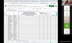 Projet BAI 1A réorganisation calendrier