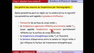 module TAM - Thermographie IR - chapitre 3 - utilisation de la camera