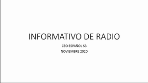 Informativo radio CEOS3Jueves