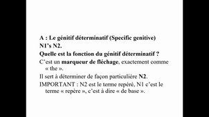  HIGGS LING 6.2 Le génitif déterminatif