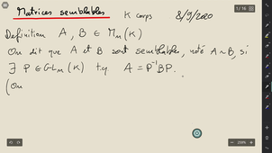 Bonus : matrices semblables