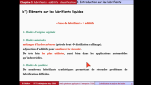 module TAM - Lubrification et analyse d'huile - chapitre 3 - les types de lubrifiants