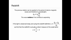 Screen Capture Cosmology M2 Astro - Homogeneous Universe