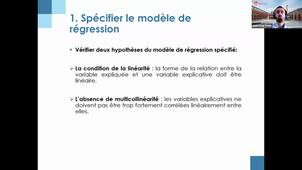 Vidéo 5.1. – Initiation à la recherche – Analyse multivariée :  Régression linéaire – Spécification