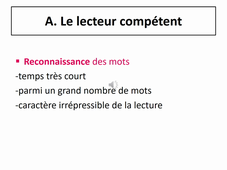 PARTIE 1- Apprentissage et Enseignement de la lecture