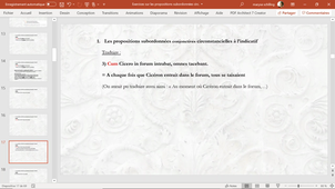 Exercices corrigés latin - les propositions subordonnées circ. à l'IND et au SUB